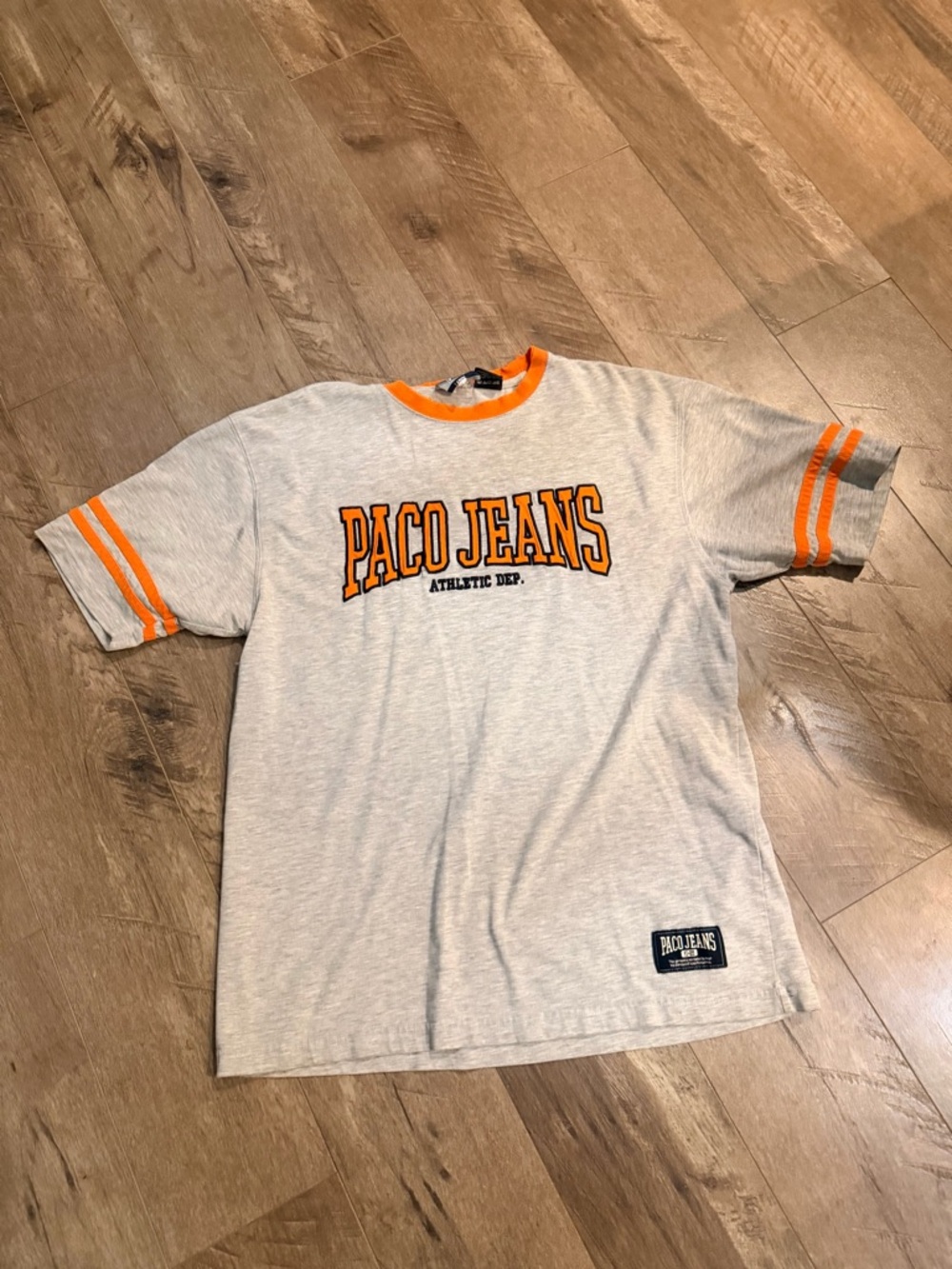 Paco Jeans Gray & Orange Short Sleeve Tee